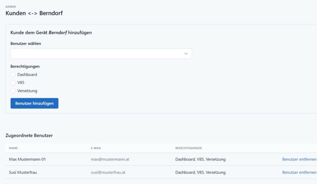 Screenshot - Kundenverwaltung